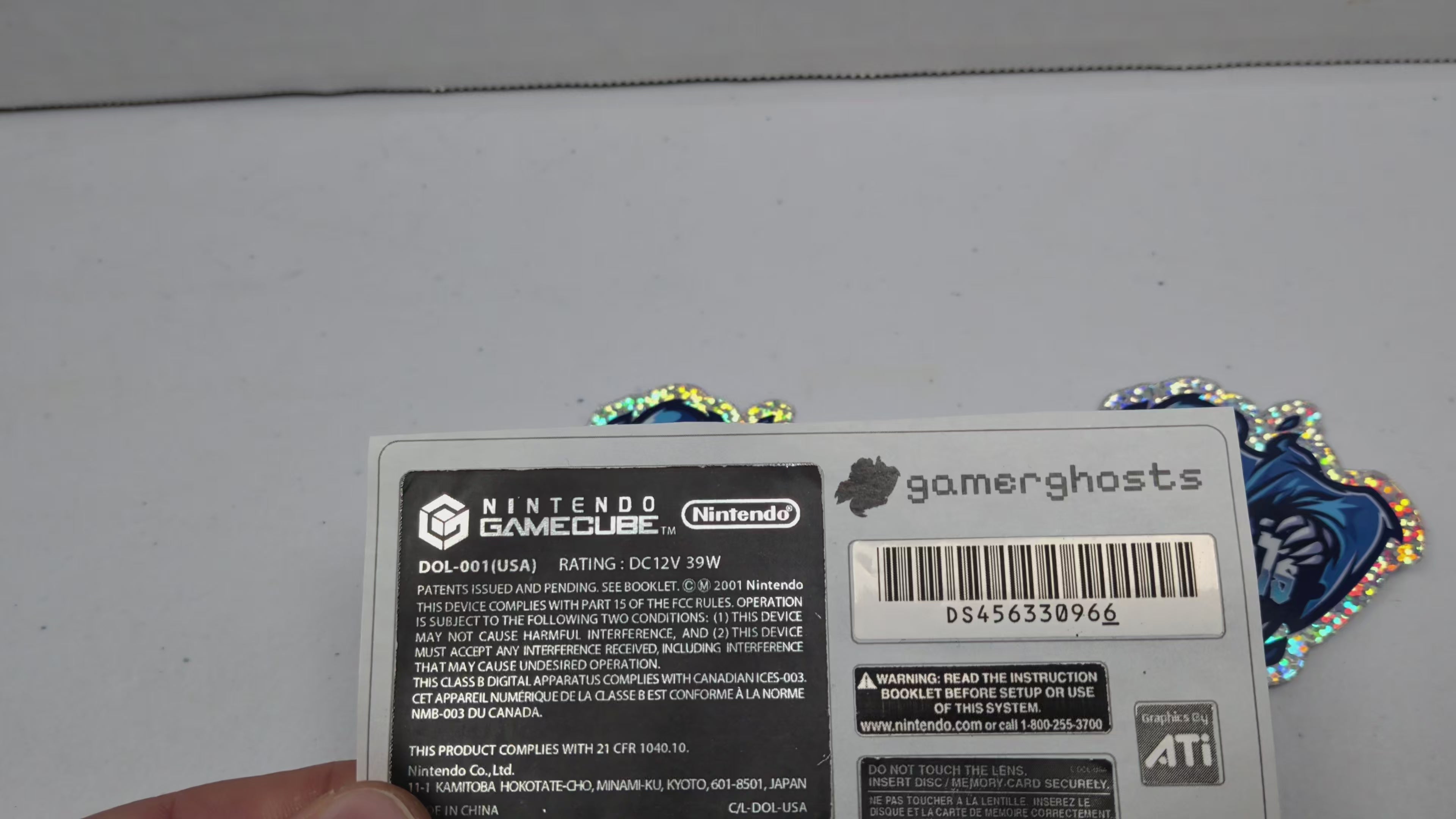 Nintendo GameCube Console Labels / Sticker Set