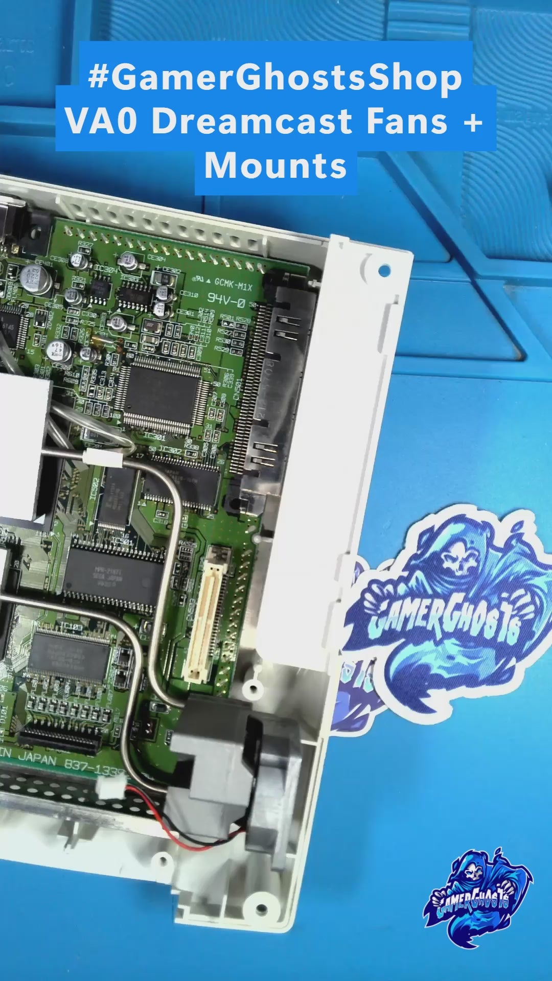 Sega Dreamcast VA0 New Replacement Fan and Mount - High Flow and Quiet