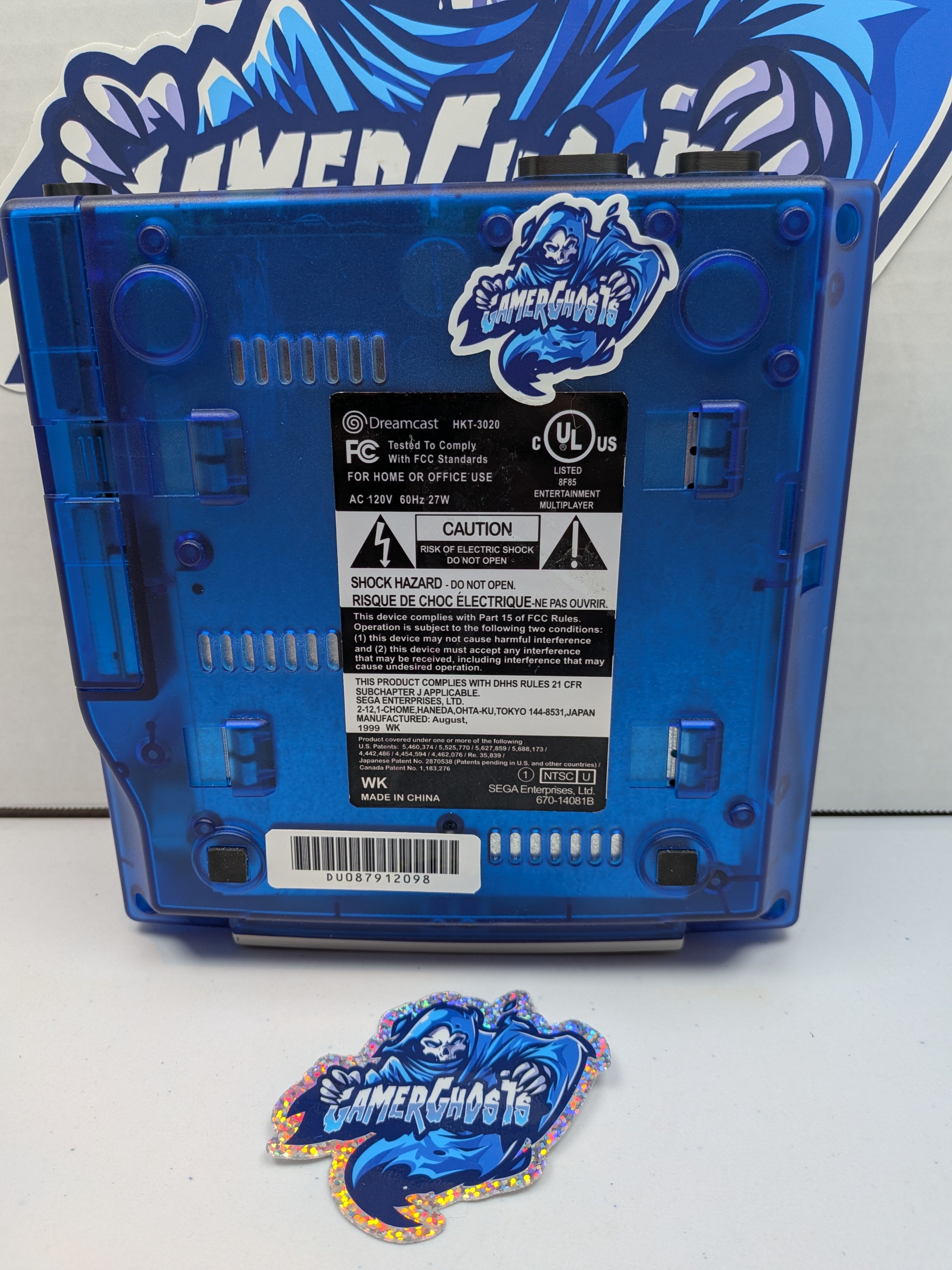 Sega Dreamcast - Transparent Blue - GDEmu 5.20.5 - USB C Power - Rare Controller + VMU