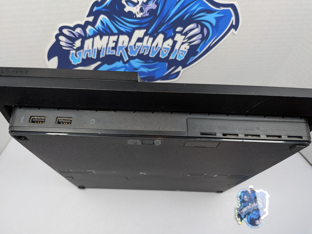 Sony PlayStation 3 PS3 Slim Console - w/Blue Controller + Power