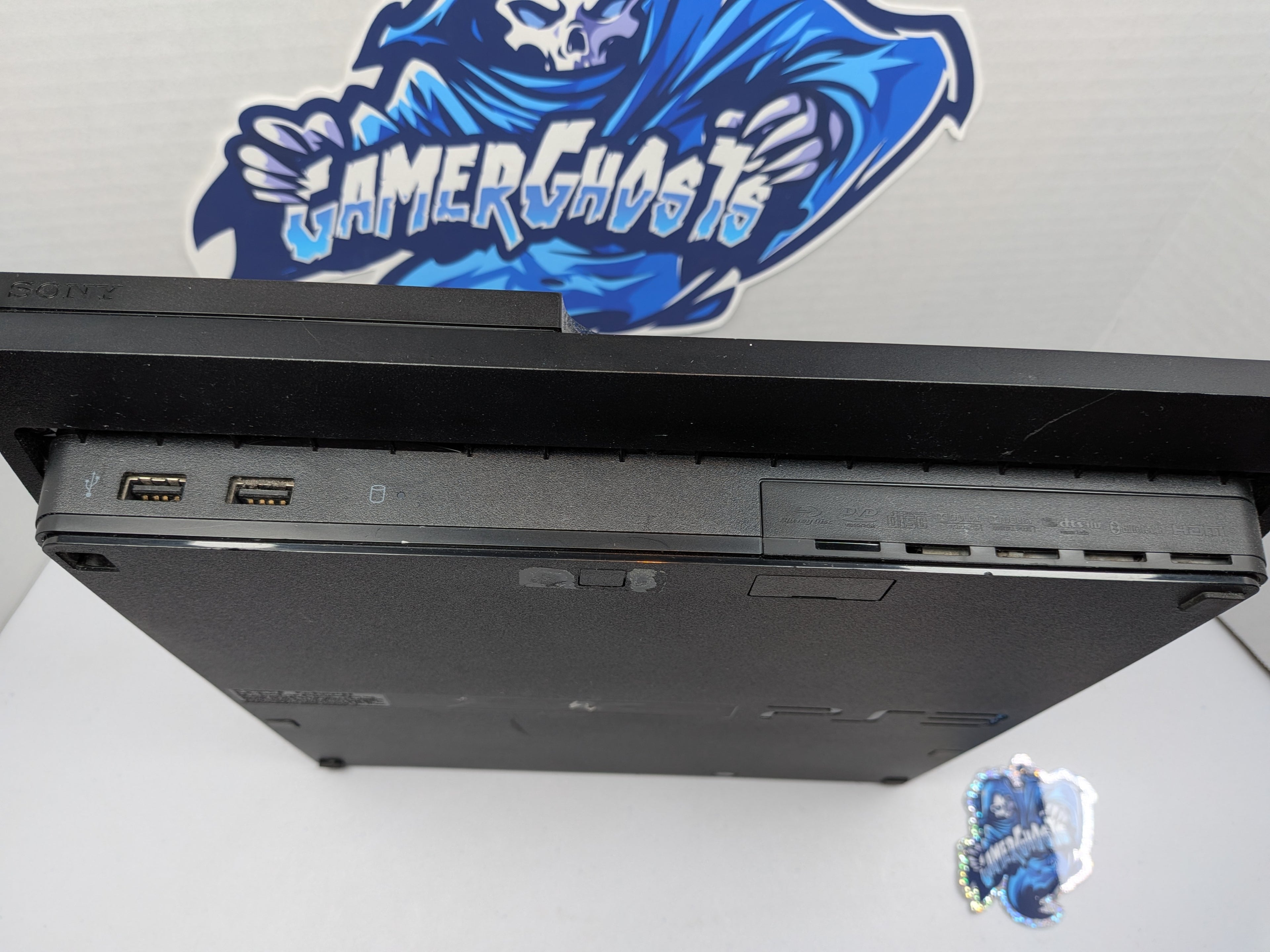 Sony PlayStation 3 PS3 Slim Console - w/Blue Controller + Power