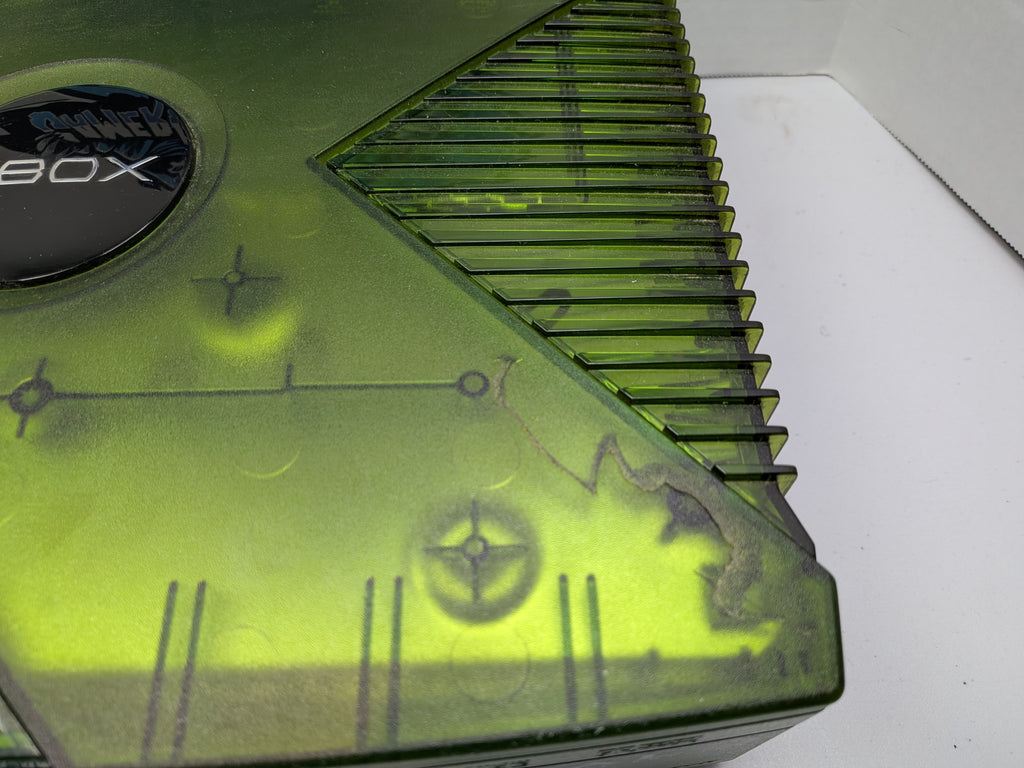 Halo Green Special Edition Original Xbox Console w/ Two Matching Controllers