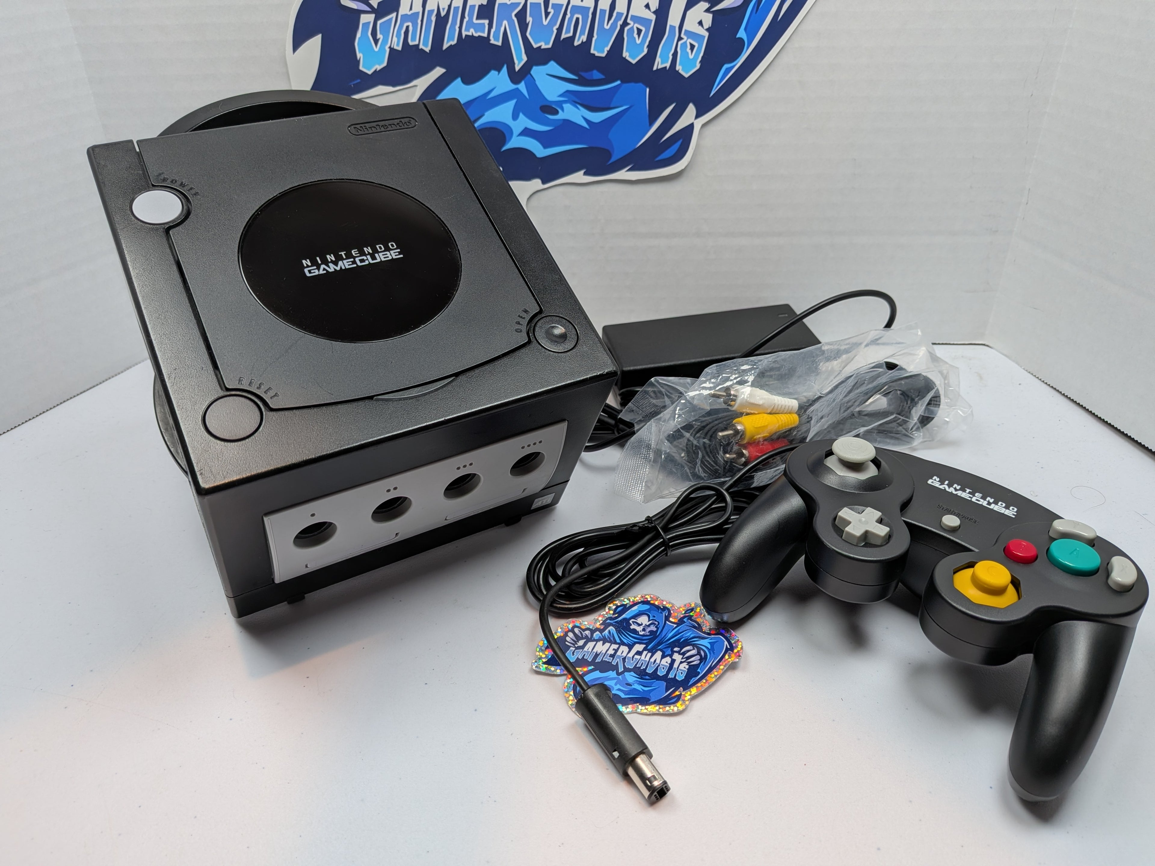 Nintendo GameCube - DOL-001 - Black - Complete Console Bundle RGB Controller LEDs