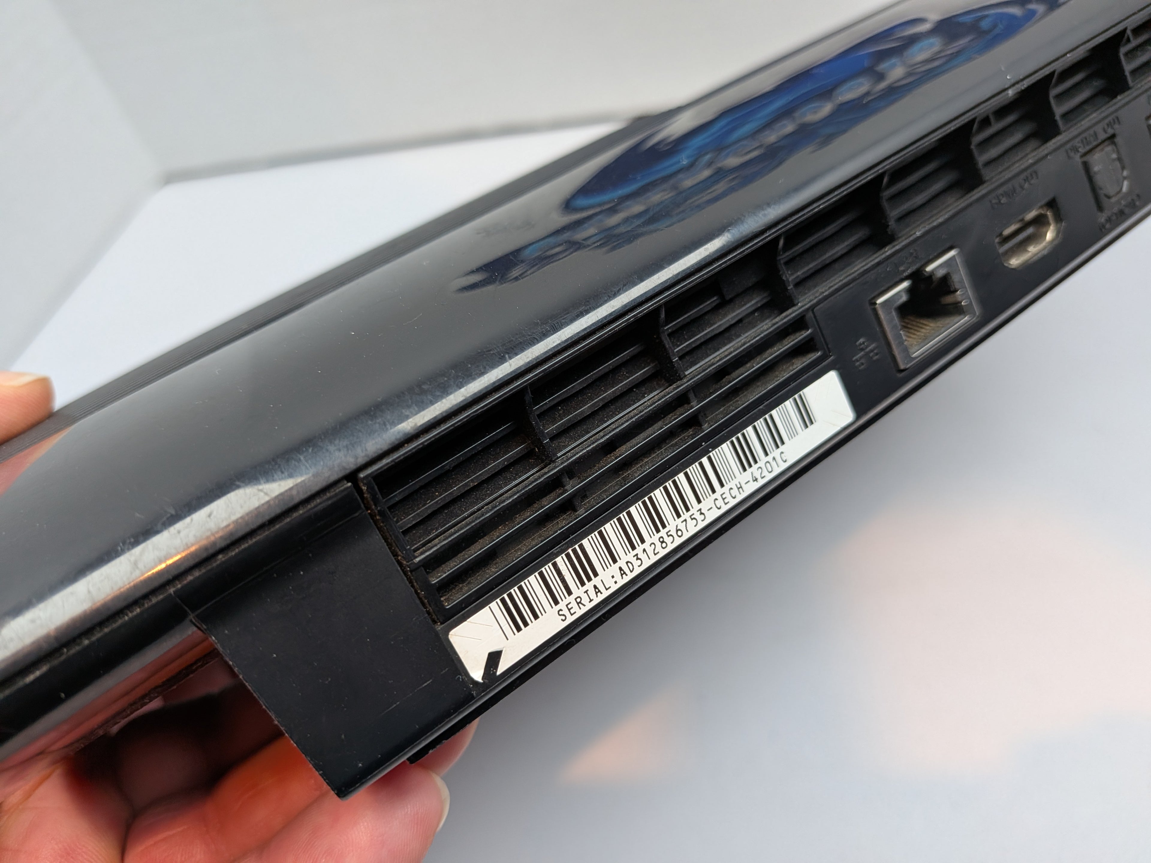 Sony PlayStation 3 PS3 Super Slim Console - w/Blue Controller + Power