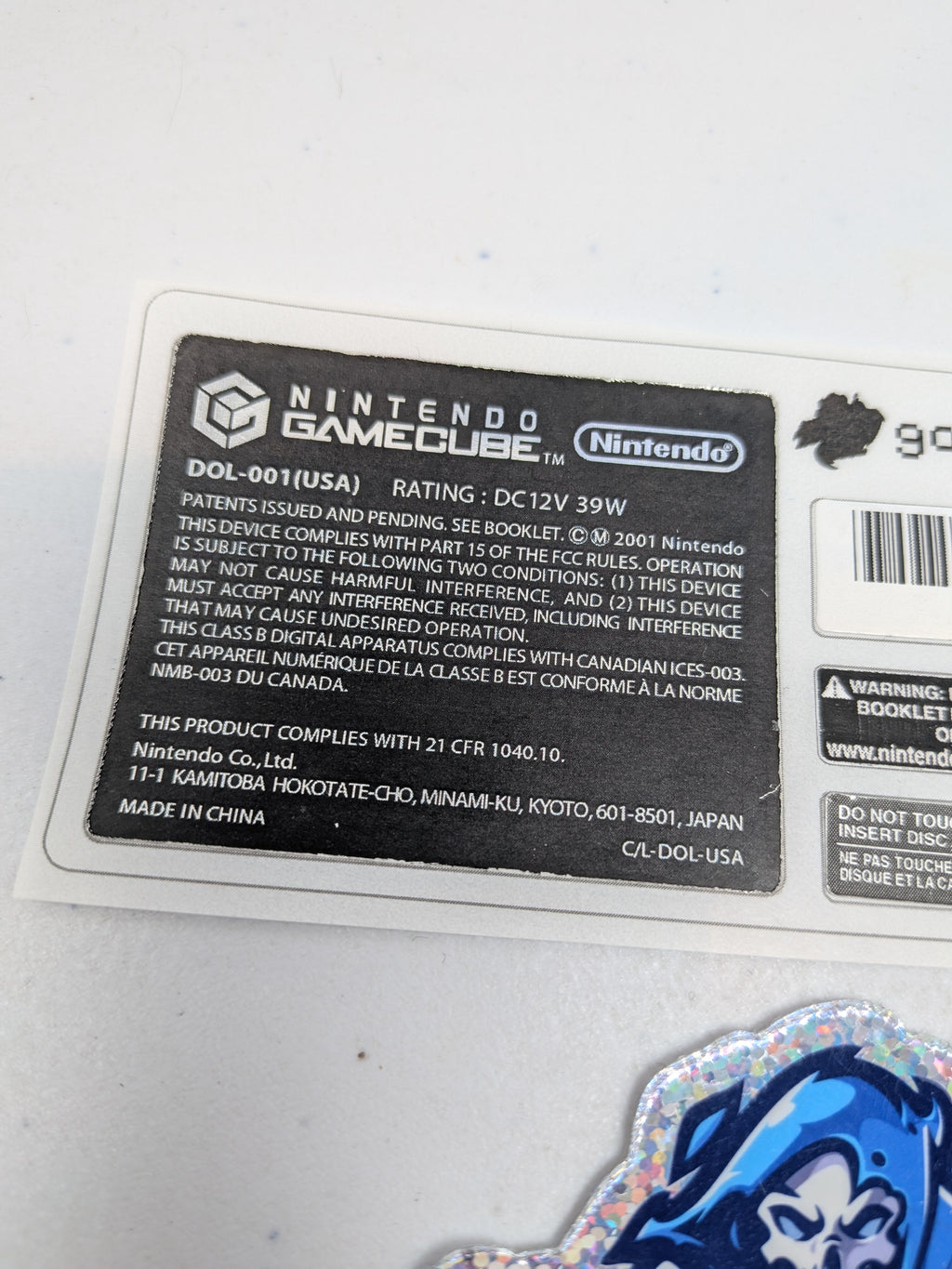 Nintendo GameCube Console Labels / Sticker Set