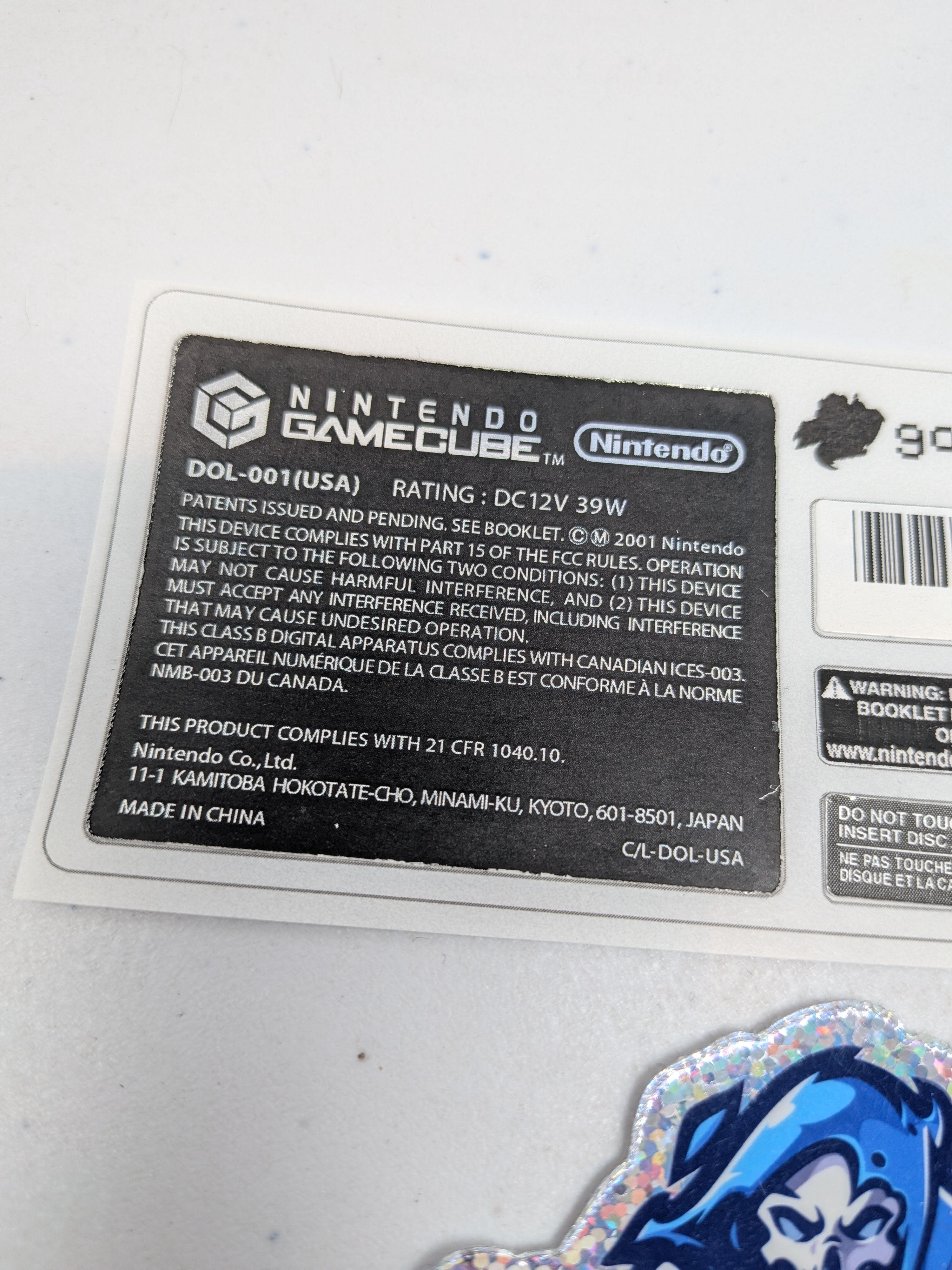 Nintendo GameCube Console Labels / Sticker Set