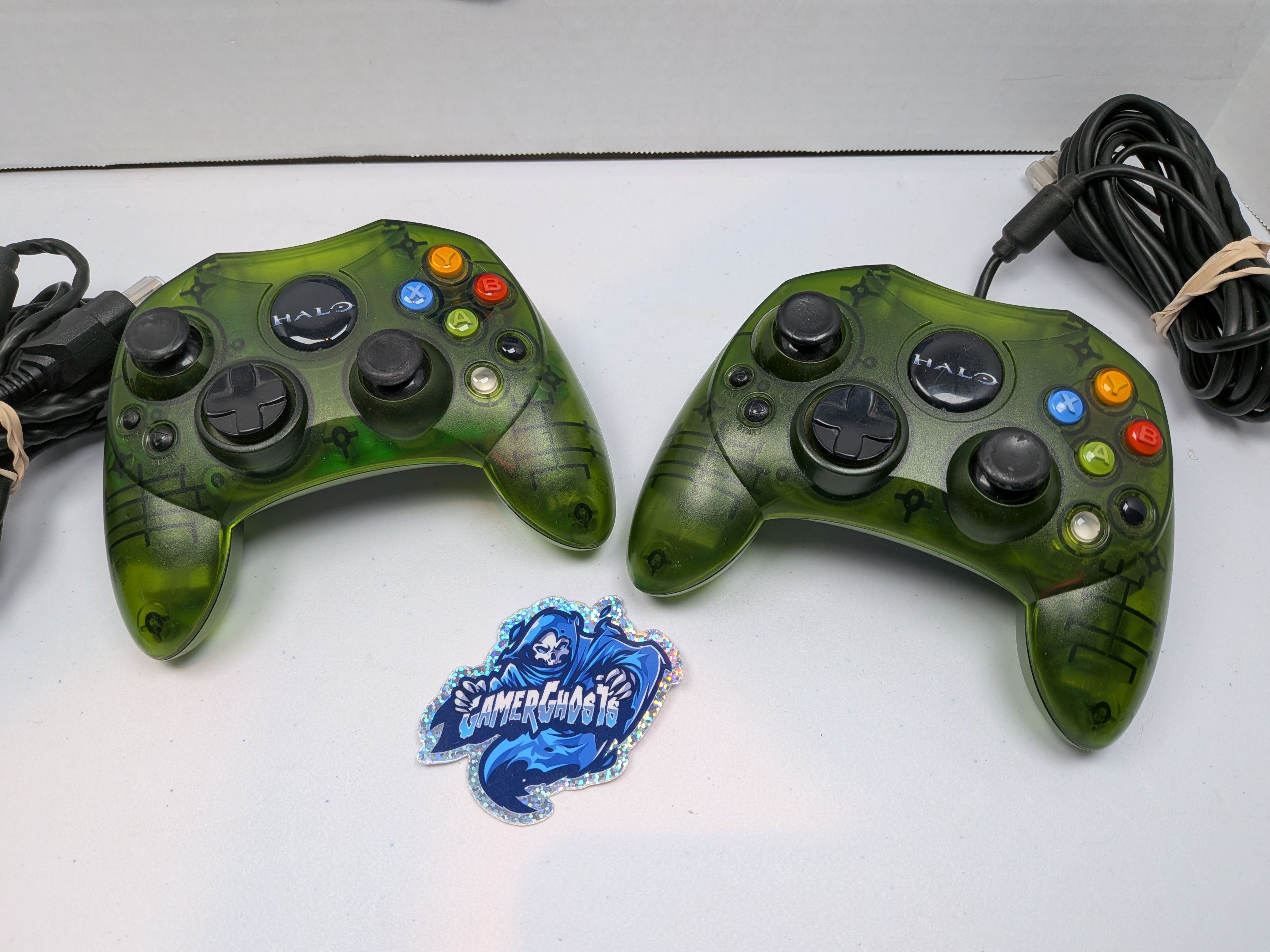 Halo Green Special Edition Original Xbox Console w/ Two Matching Controllers