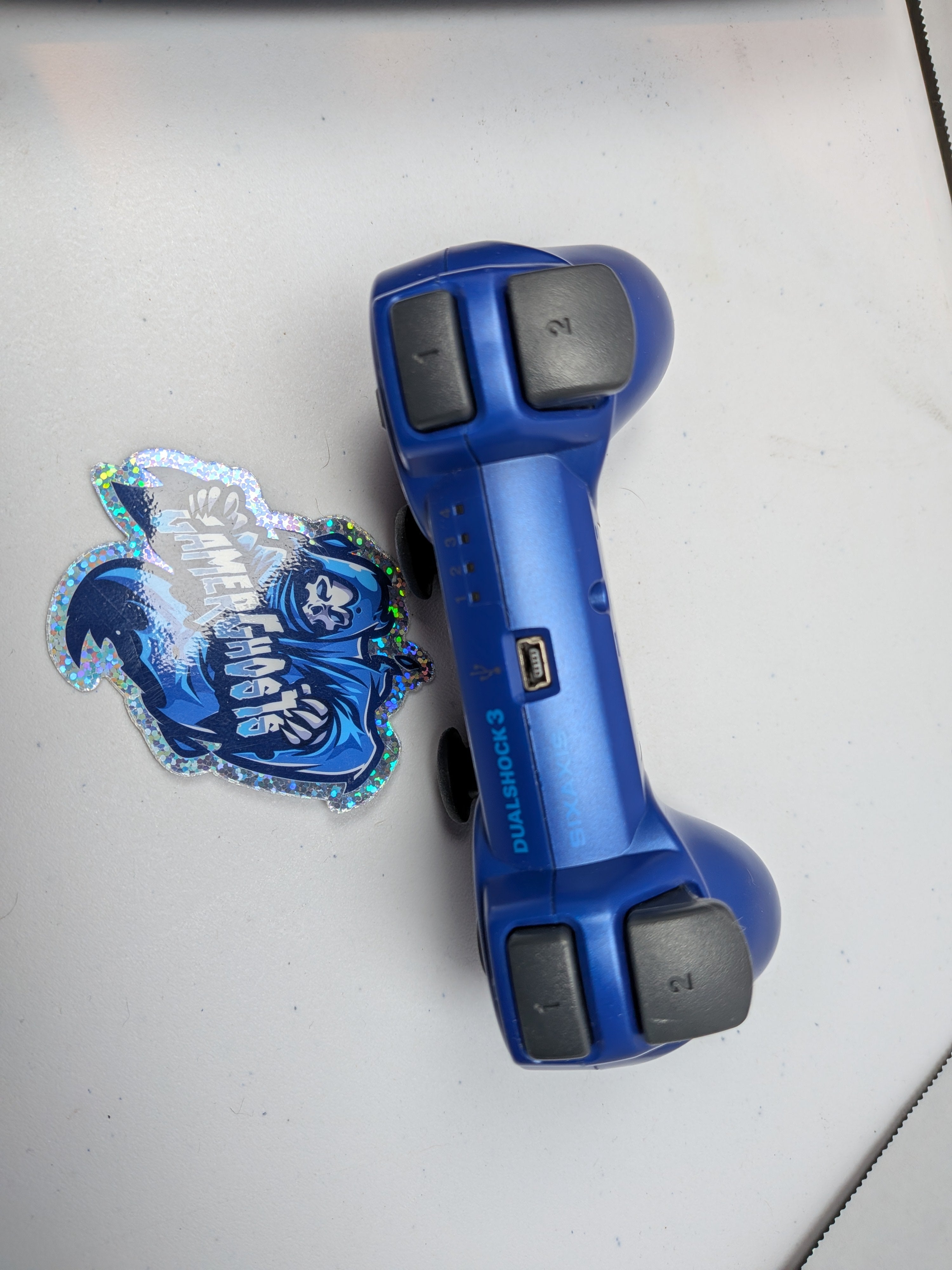 Sony PlayStation 3 PS3 Super Slim Console - Azure / Black w/Blue Controller + Power