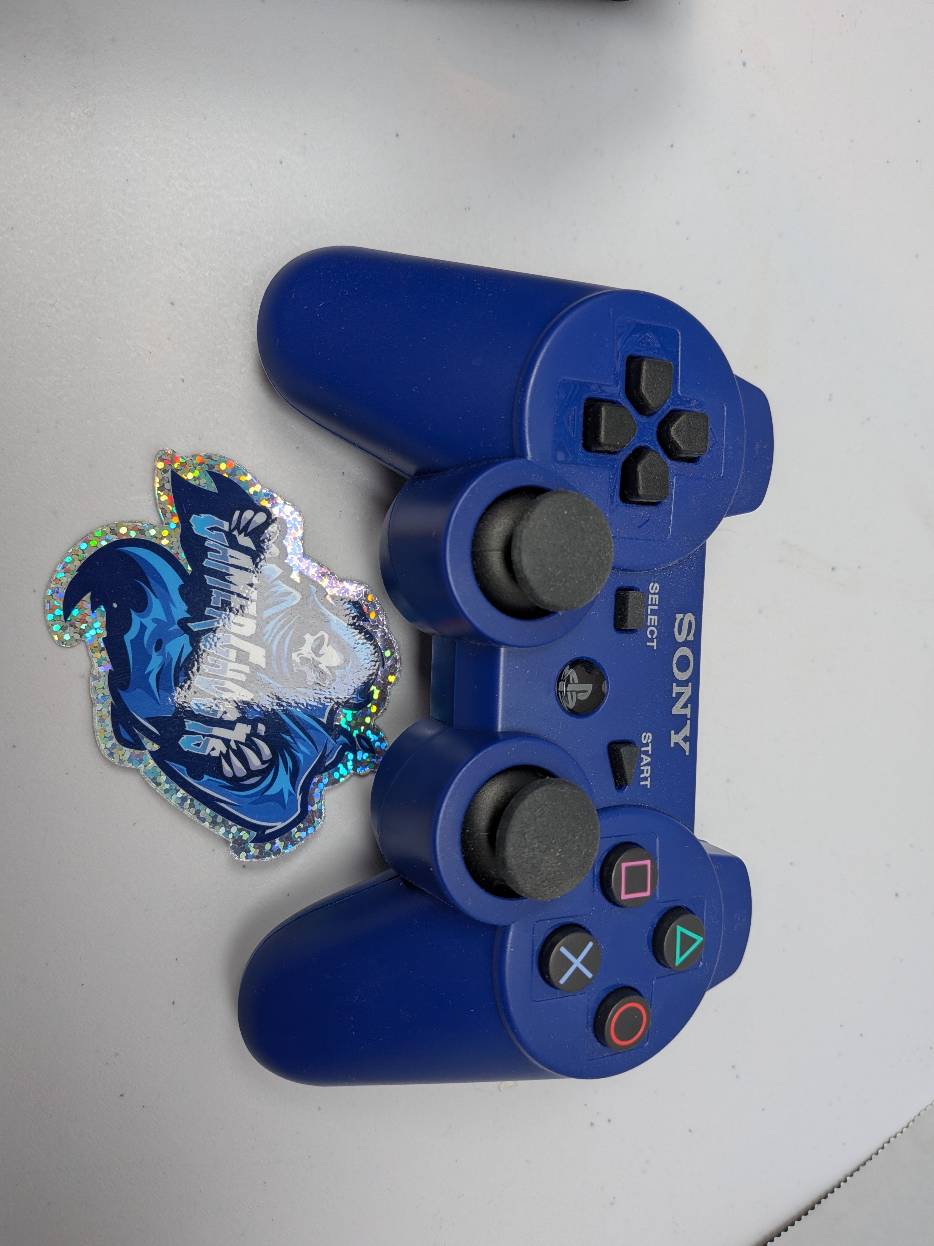 Sony PlayStation 3 PS3 Slim Console - w/Blue Controller + Power