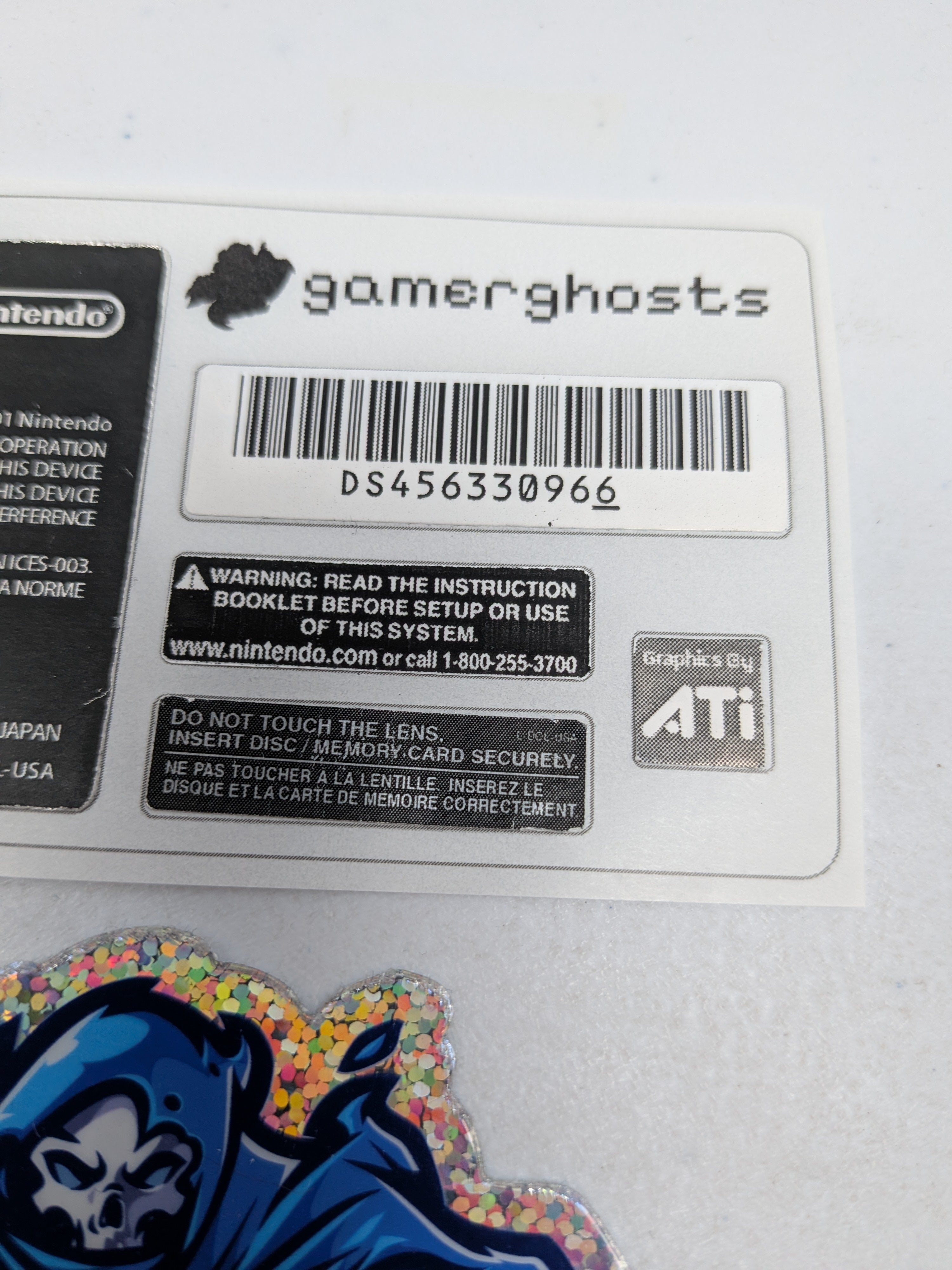 Nintendo GameCube Console Labels / Sticker Set