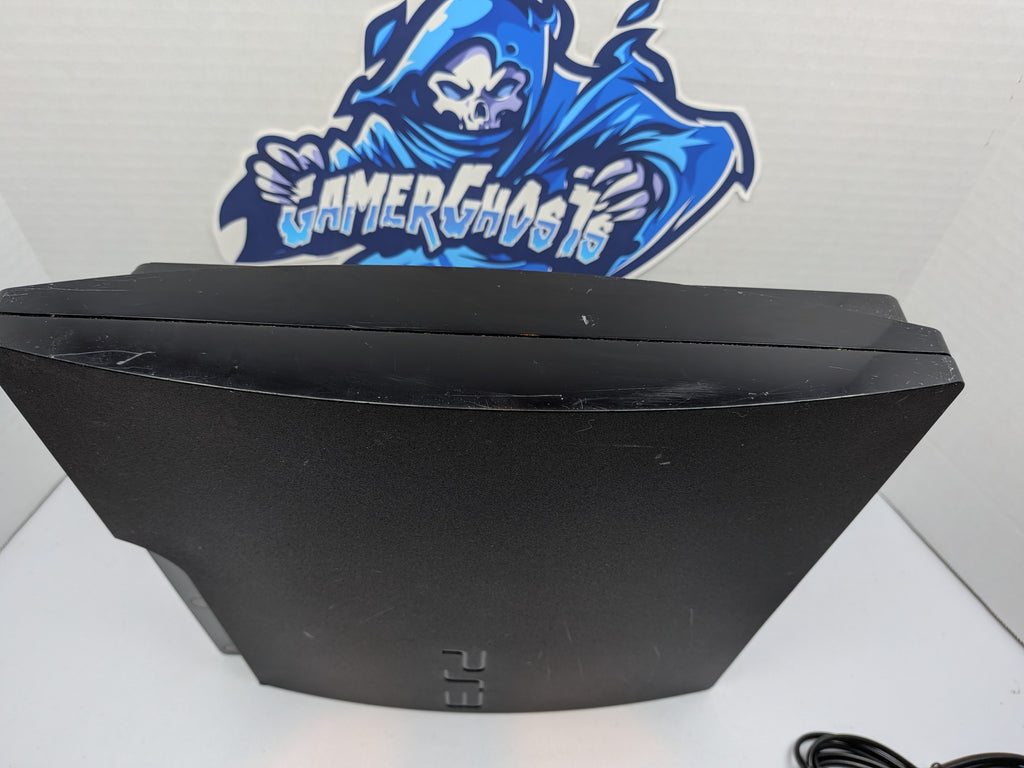 Sony PlayStation 3 PS3 Slim Console - w/White Controller + Power