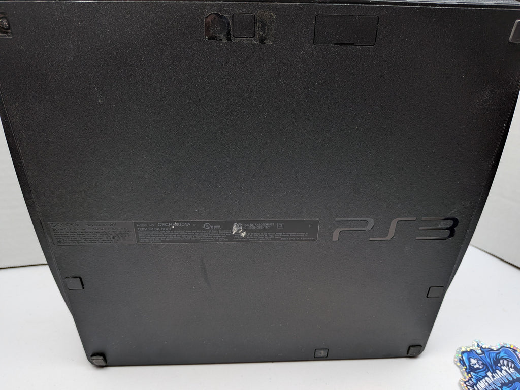 Sony PlayStation 3 PS3 Slim Console - w/Blue Controller + Power
