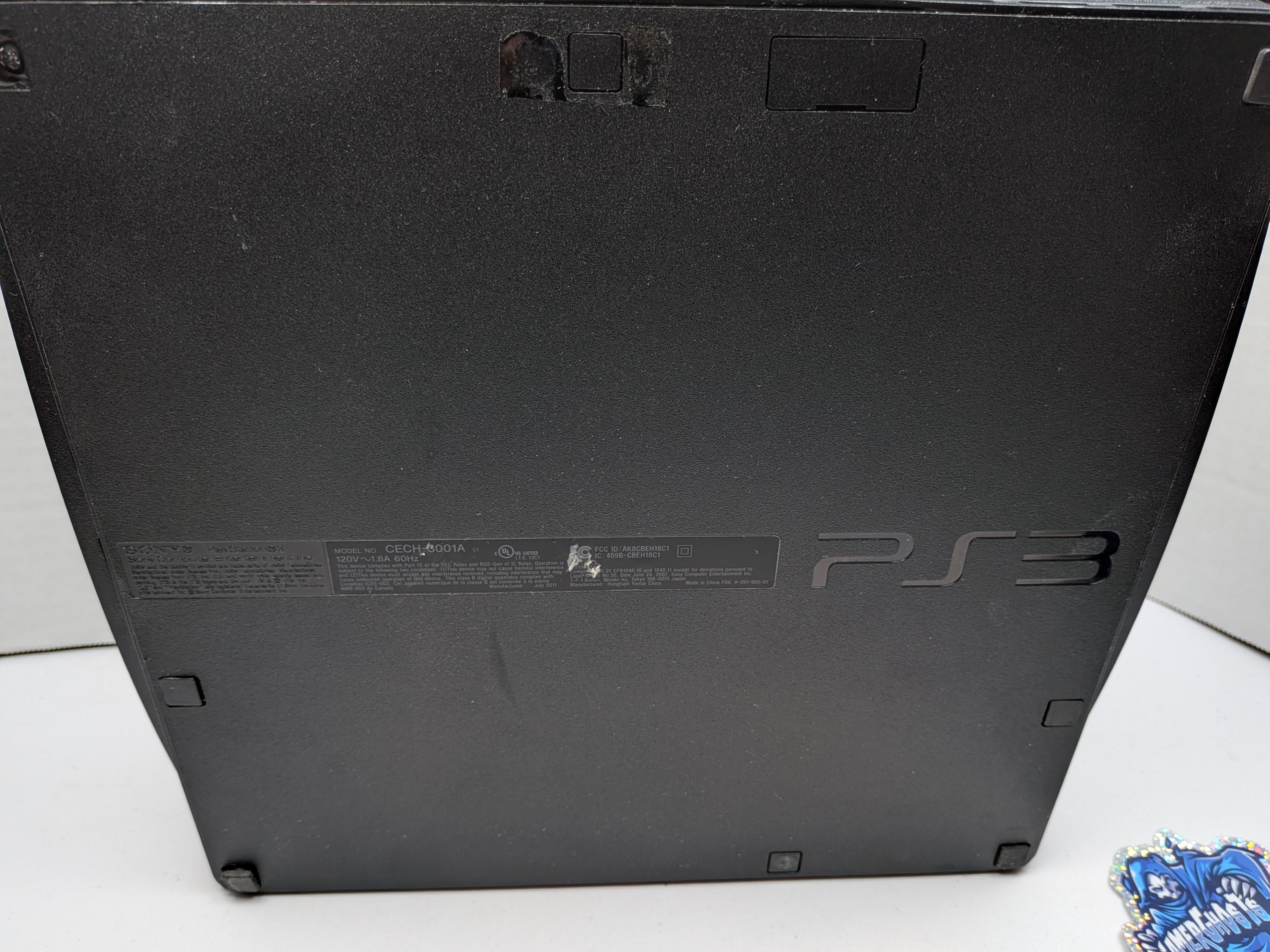 Sony PlayStation 3 PS3 Slim Console - w/Blue Controller + Power