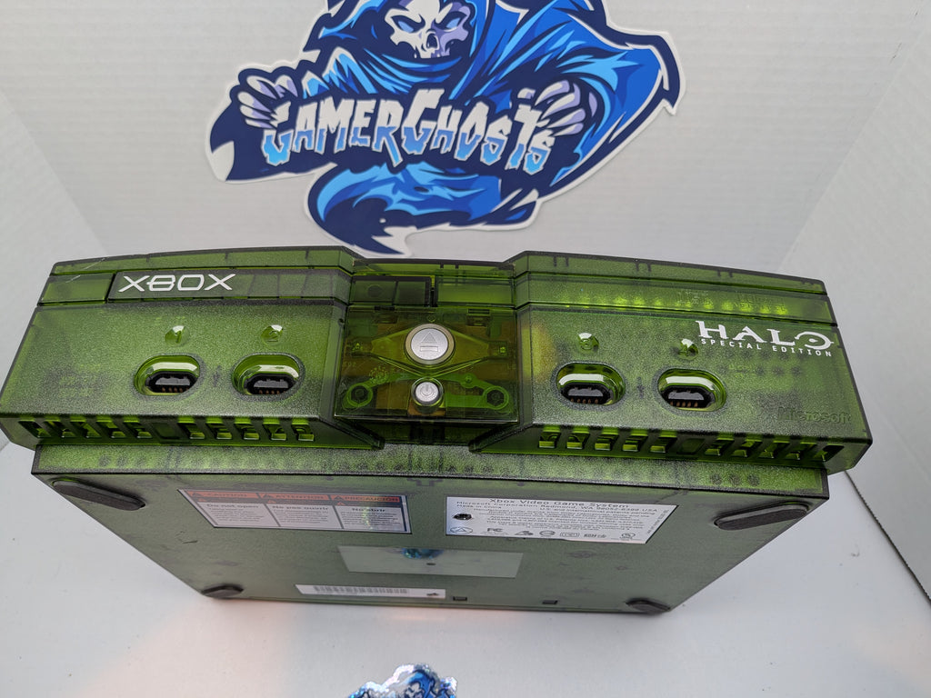 Halo Green Special Edition Original Xbox Console w/ Two Matching Controllers