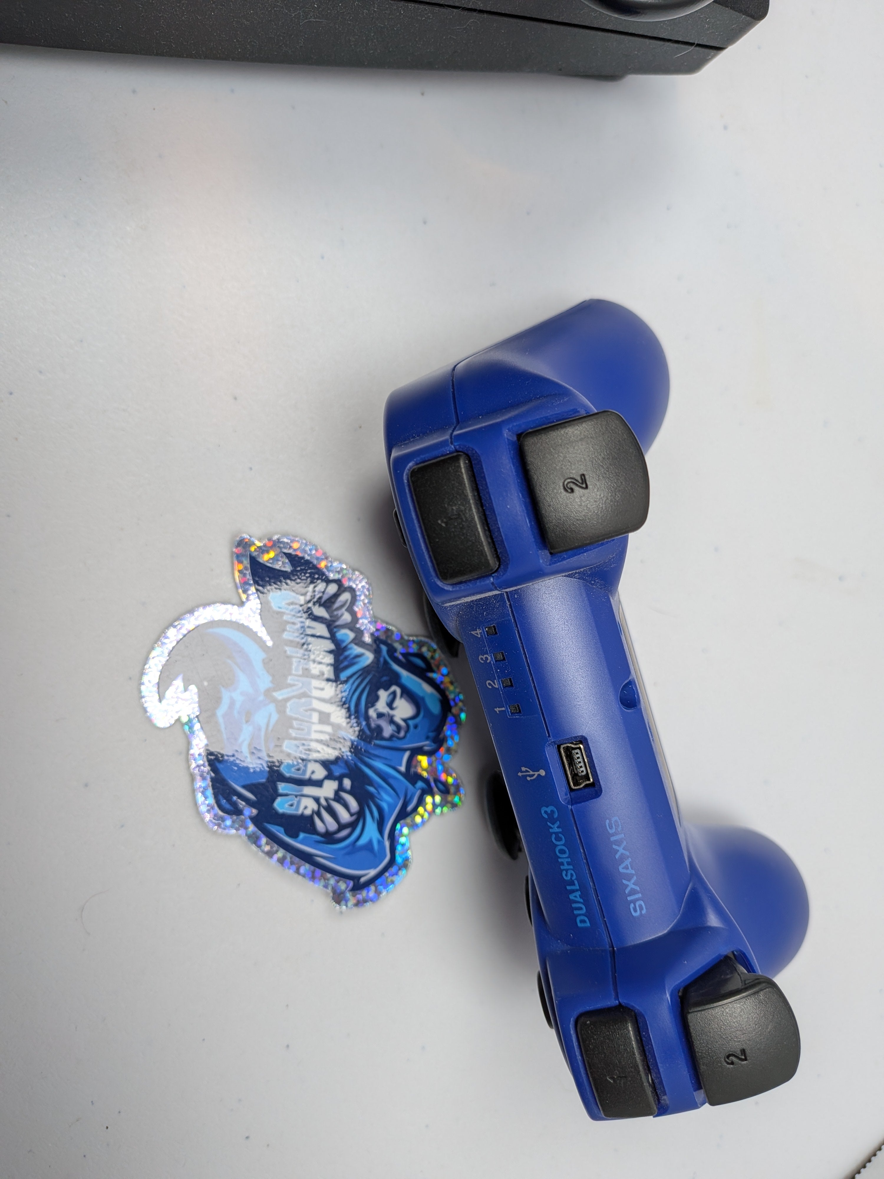 Sony PlayStation 3 PS3 Slim Console - w/Blue Controller + Power